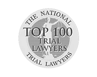 National top 100 trial lawyers badge.