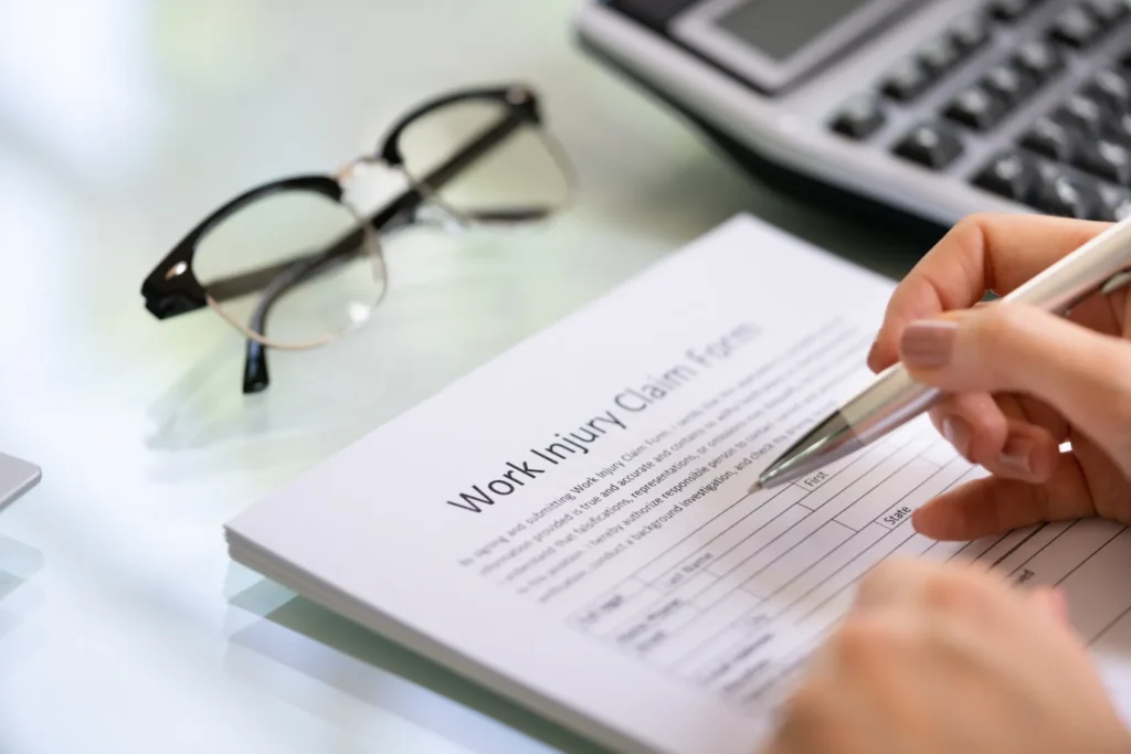 Worker's Compensation paperwork.